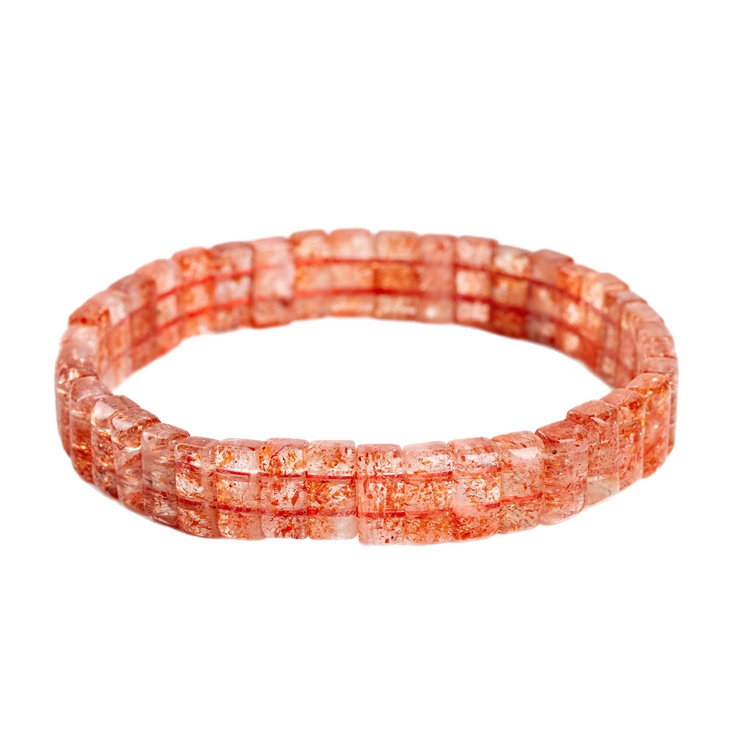 Golden Strawberry Crystal Bracelet | Wealth & Love Attraction Spiritual Jewelry for Women