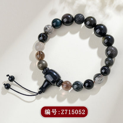 Eighteen Seeds Crystal Five Elements Bracelet - Water Energy Replenishment for Balance