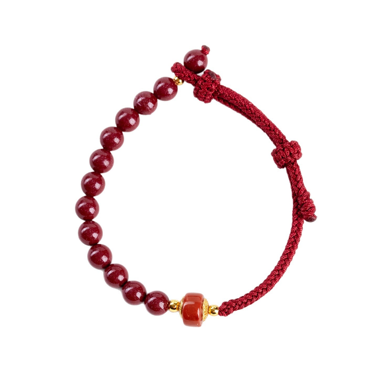 Purple Gold Cinnabar DIY Handmade Woven Bracelet | Wealth Protection & Spiritual Elegance