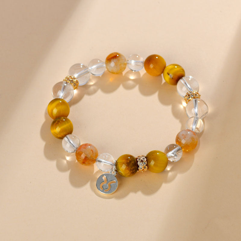 Twelve Constellations Natural Crystal Bracelet｜Spiritual Fortune & Cosmic Protection Jewelry