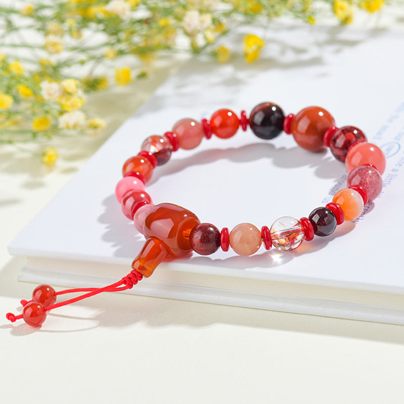 Eighteen Seeds Crystal Five Elements Bracelet - Fire Energy Balance for Couples