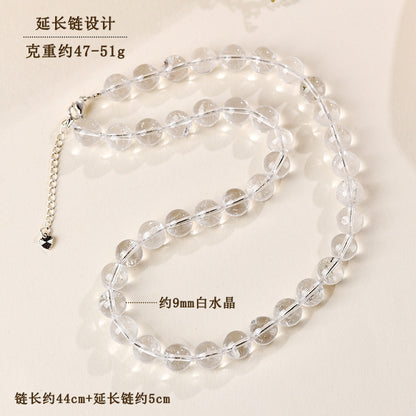 Natural White Crystal Collarbone Necklace｜Spiritual Purification & Elegance Energy Jewelry