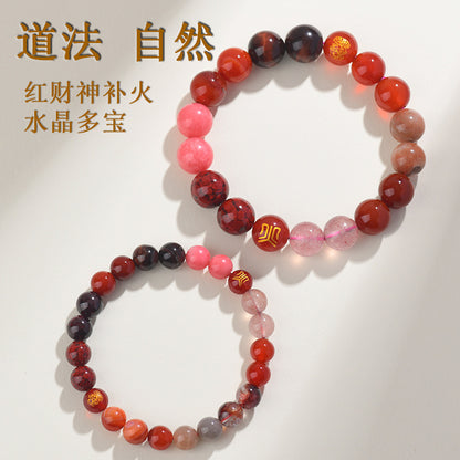 Natural Crystal Five Elements Bracelet - Balance Gold Wood Water Fire Earth Energy Unisex