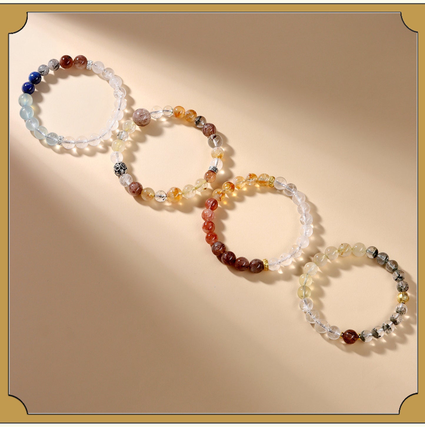 Five Elements Crystal Bracelet - Natural Gemstone Balance for Women