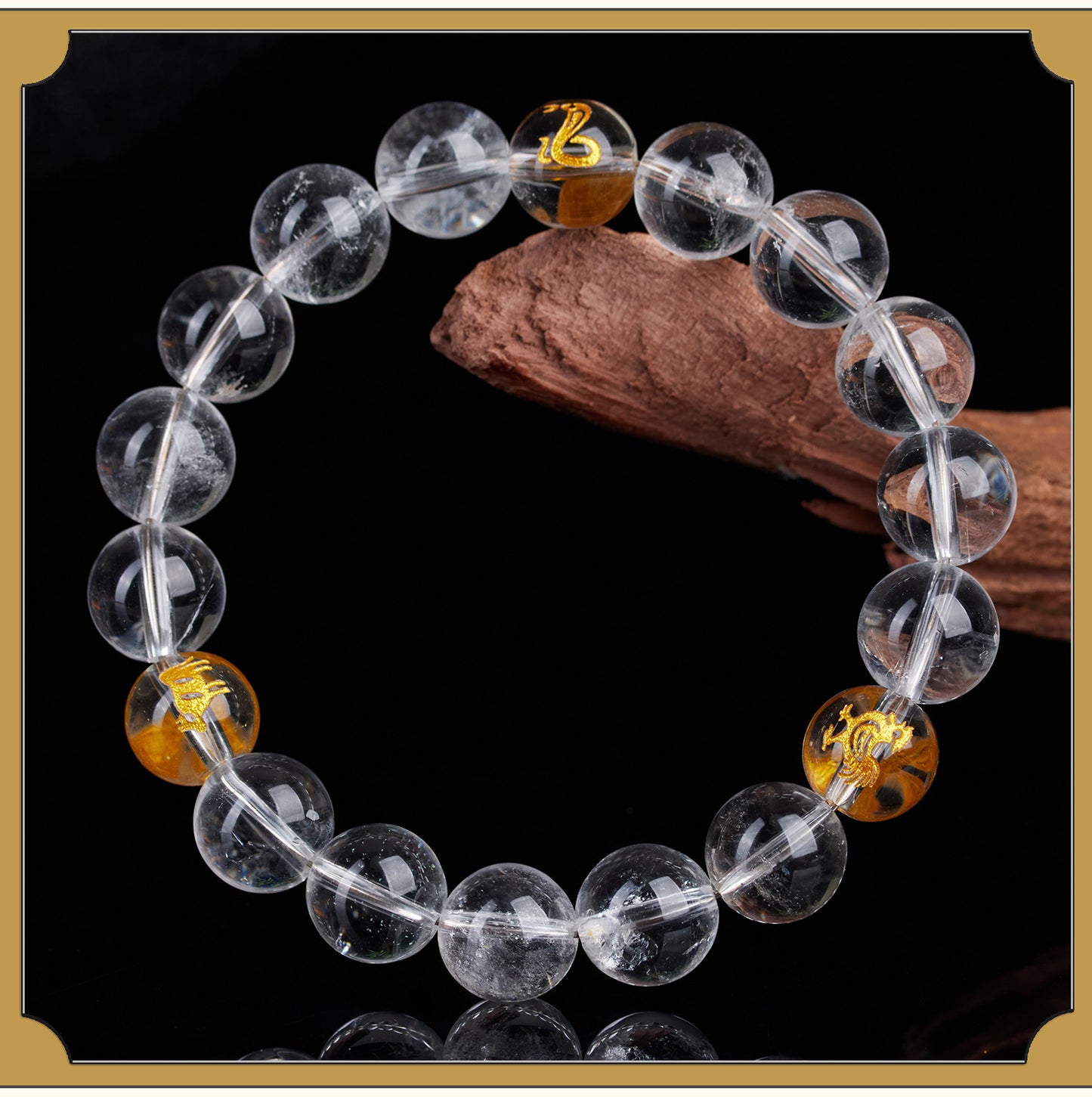 Natural White Crystal Three-in-One Zodiac Bracelet | Spiritual Protection for Men & Women