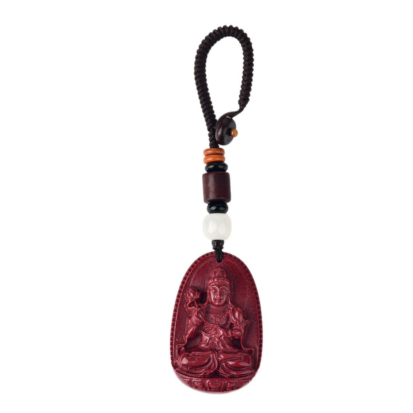 Natural Purple Gold Cinnabar Zodiac Deities Keychain - Spiritual Guardian & Fortune Talisman