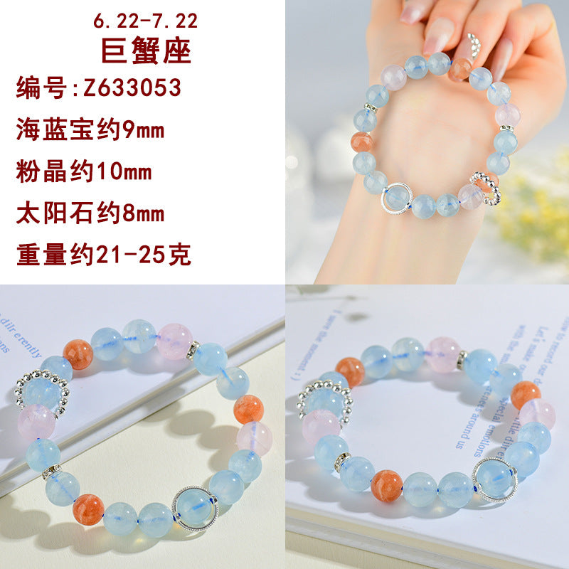 Natural Multi-Gemstone Zodiac Bracelet | Cosmic Energy & Luck Talisman for Women
