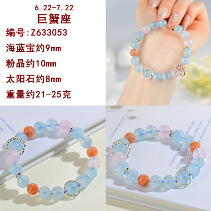 Natural Multi-Gemstone Zodiac Bracelet | Cosmic Energy & Luck Talisman for Women