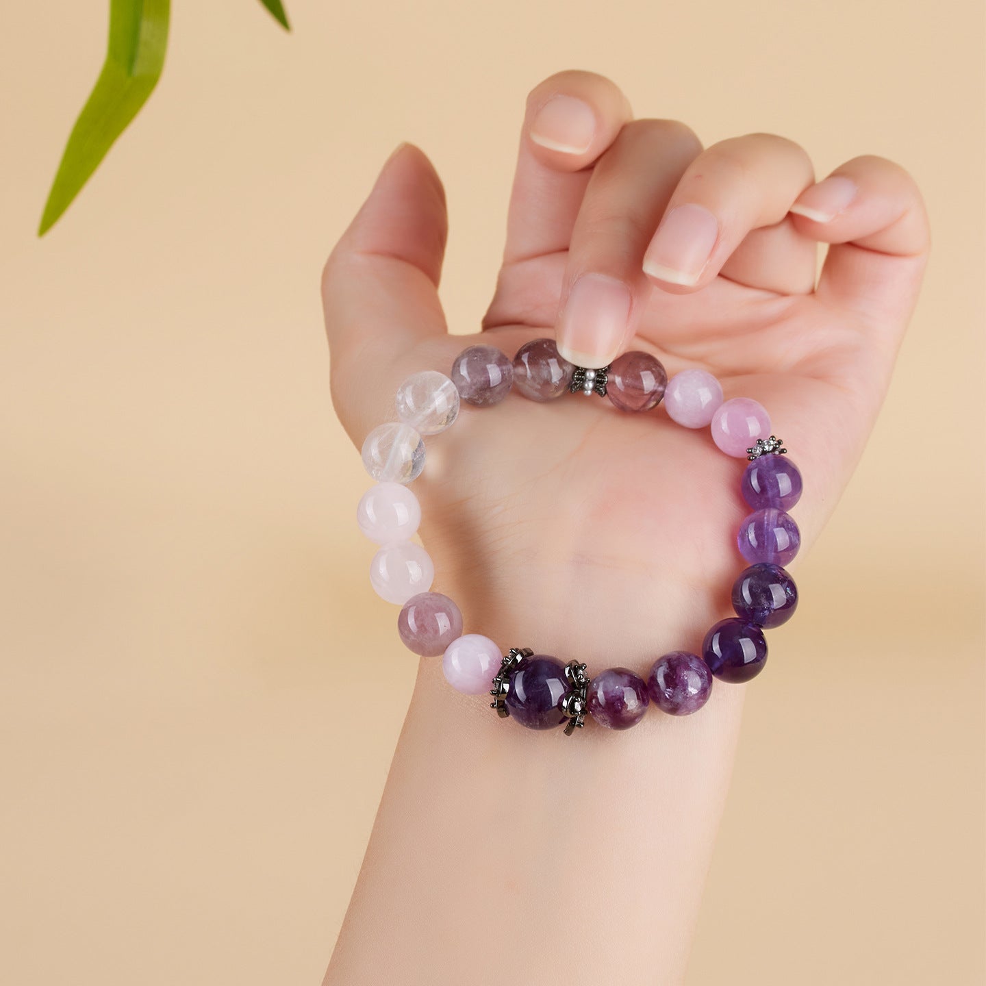 Natural Amethyst Multi-Gem Bracelet | Nine Purple Fire Women's Spiritual Jewelry