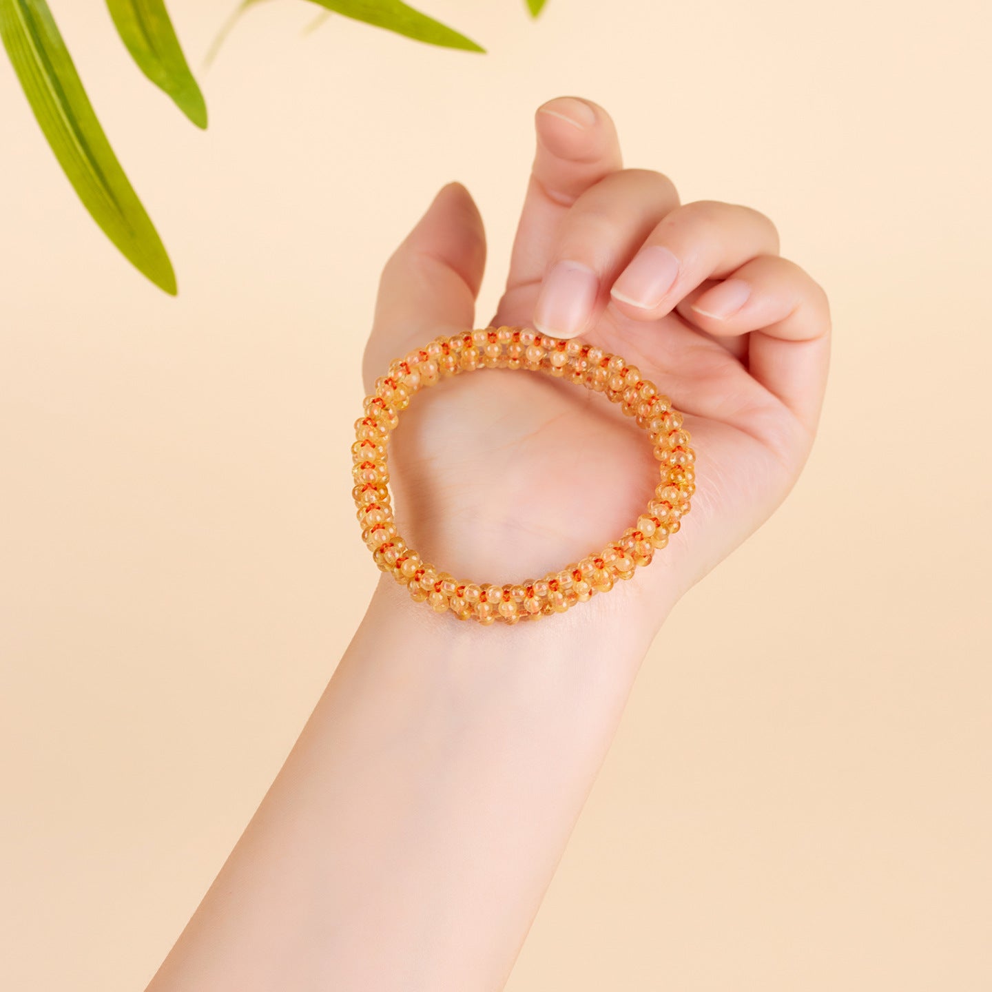 Golden Rutilated Quartz Bracelet | Wealth & Energy Crystal Jewelry for Women