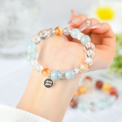Twelve Constellations Natural Crystal Bracelet｜Spiritual Fortune & Cosmic Protection Jewelry