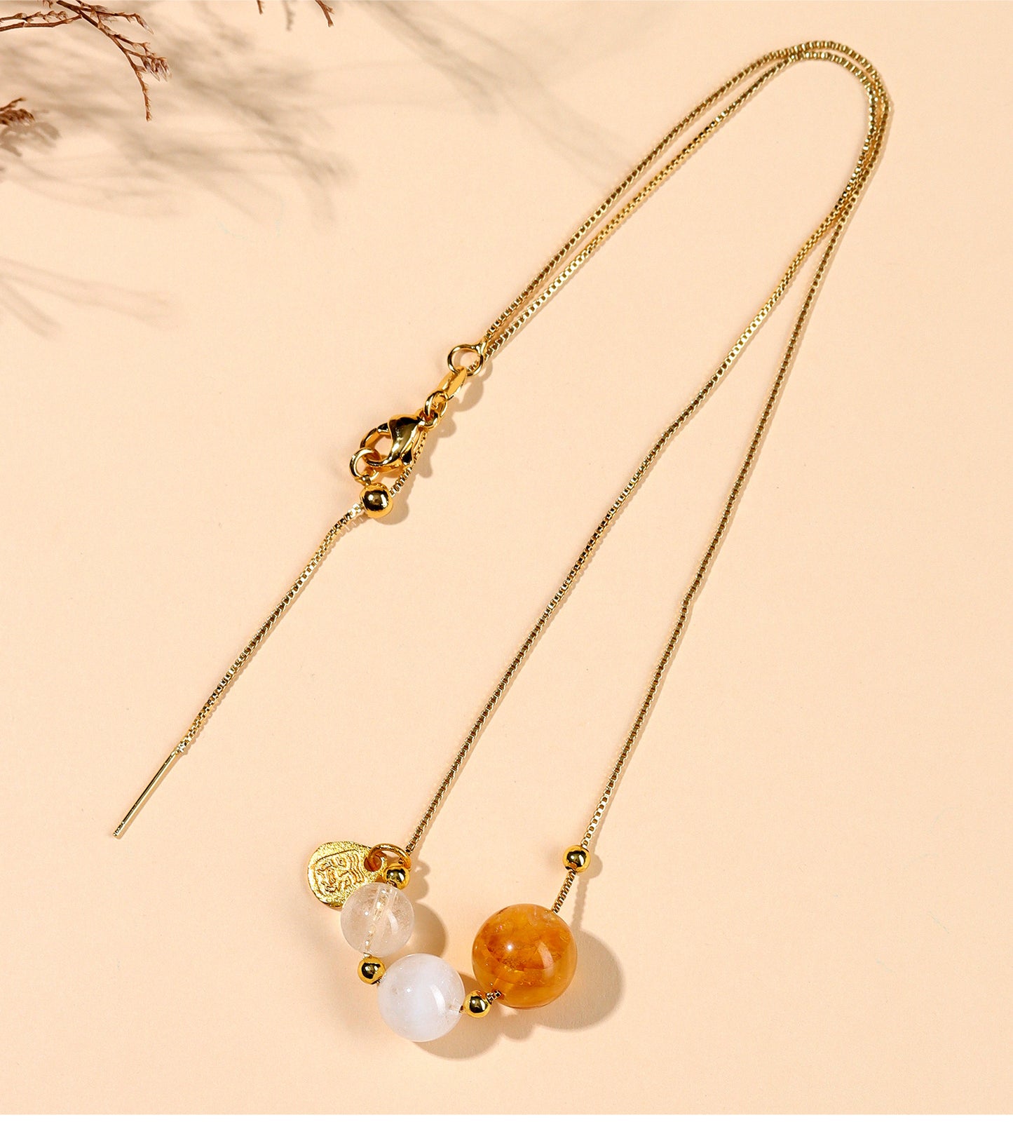 Natural Crystal Five Elements Collarbone Necklace | Balance Harmony & Wealth for Women