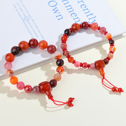 Eighteen Seeds Crystal Five Elements Bracelet - Fire Energy Balance for Couples