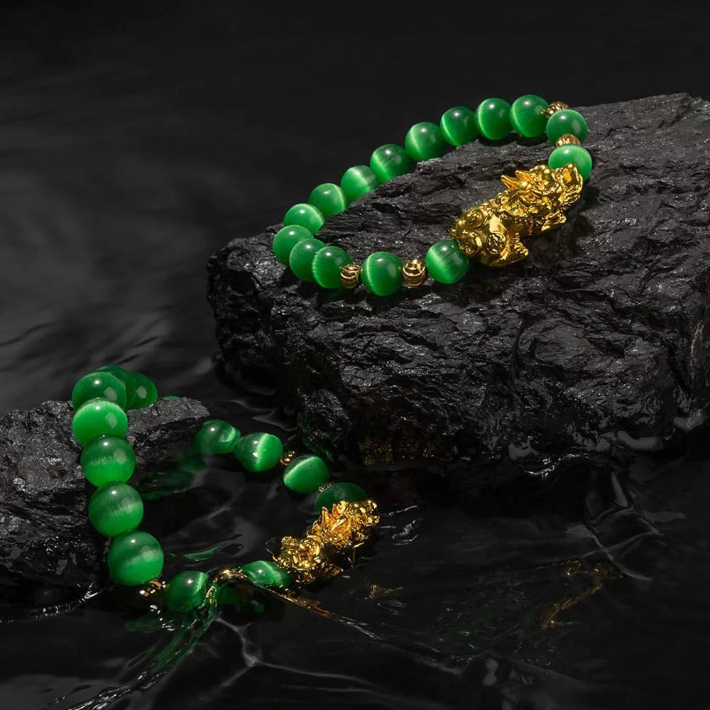Feng Shui Bracelet Yellow crystal Porsperity Bracelet Five Elements And Four Beasts Bracelets Wealth Good Luck Unisex Jewelry