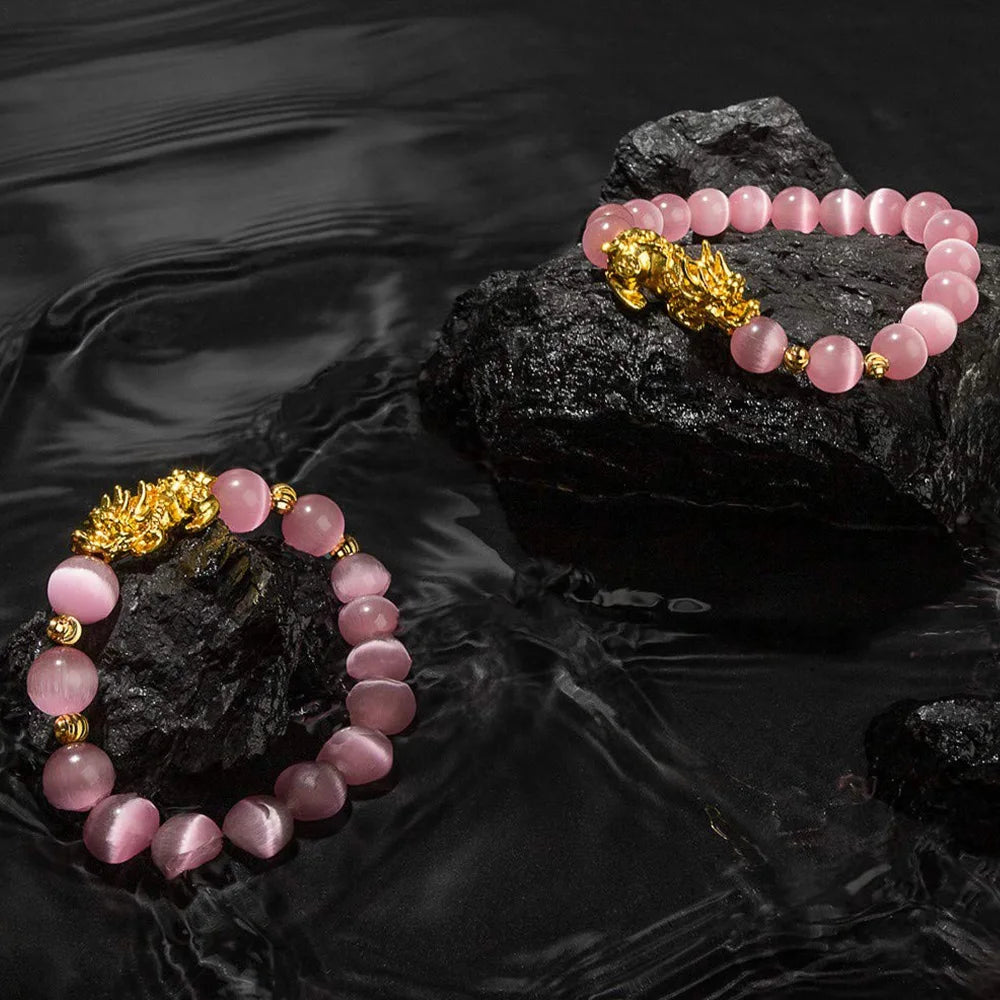 Feng Shui Bracelet Yellow crystal Porsperity Bracelet Five Elements And Four Beasts Bracelets Wealth Good Luck Unisex Jewelry