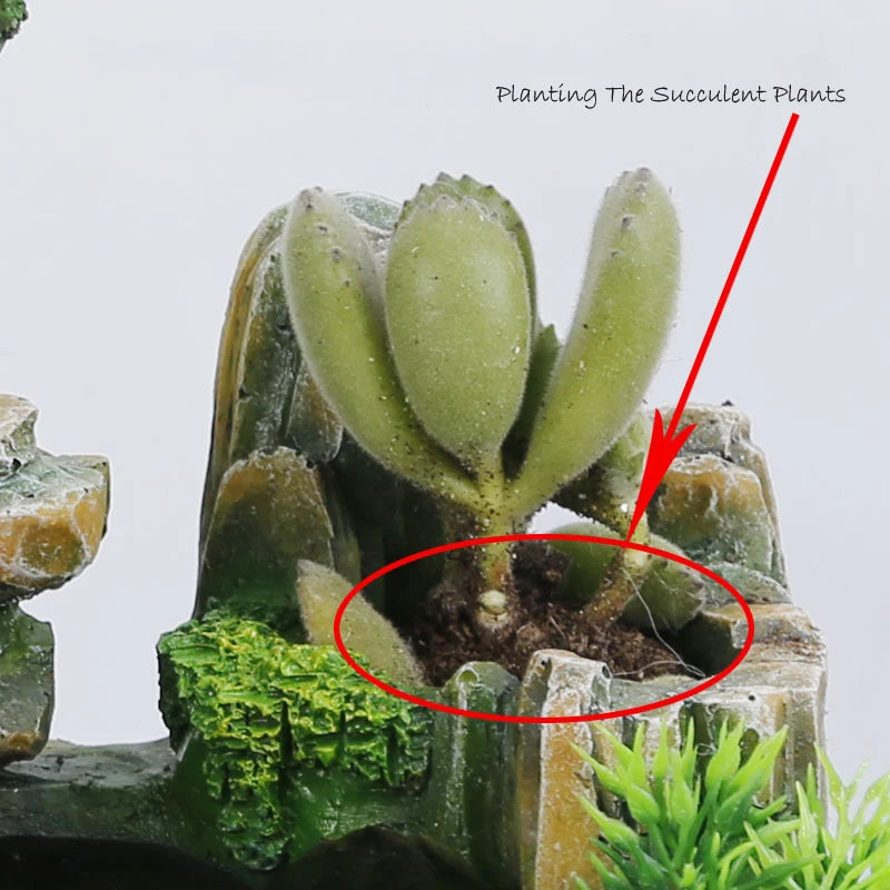 桌面风水流水瀑布喷泉摆件｜变色LED静音循环 招财聚气