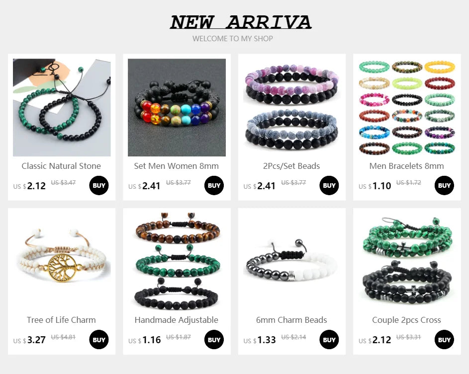 10mm Lucky Blue Evil Eye Bracelet with Charm Pendants