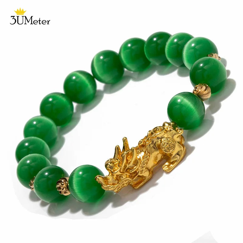 Feng Shui Bracelet Yellow crystal Porsperity Bracelet Five Elements And Four Beasts Bracelets Wealth Good Luck Unisex Jewelry