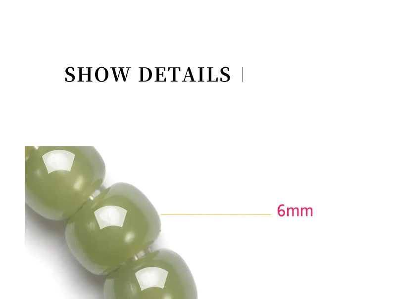 Hetian Jade Bead Bracelet | Tibetan Silver Minimalist