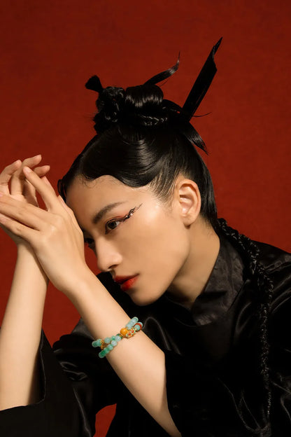 Hetian Jade Peace Buckle Bracelet — Valentine's Light Gift