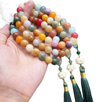 Ancient Bodhi Root Finger-Wrap Bracelet — Handheld Lucky Beads