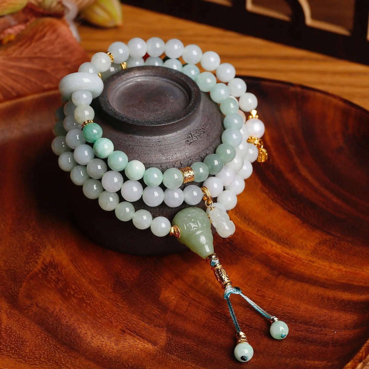 Natural Type A Jadeite Bracelet For Women High-End Chinese-Style And Retro Design  Necklace Or Bracelet Wear Support Wholesale
