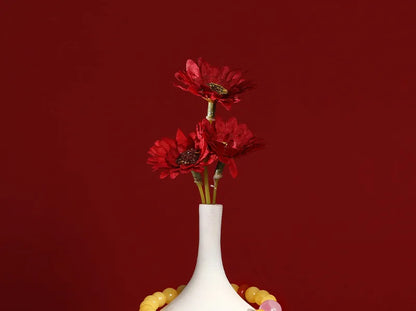 8mm Amber Hetian Jade Bell Bracelet｜Feng Shui Elegance