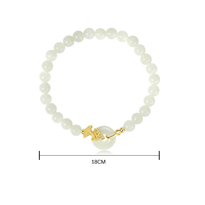 Natural Hetian Jade Carnation Bracelet — Mother's Day Gift