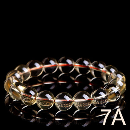 Natural Citrine 10-12mm Beaded Bracelet — Unisex Handmade