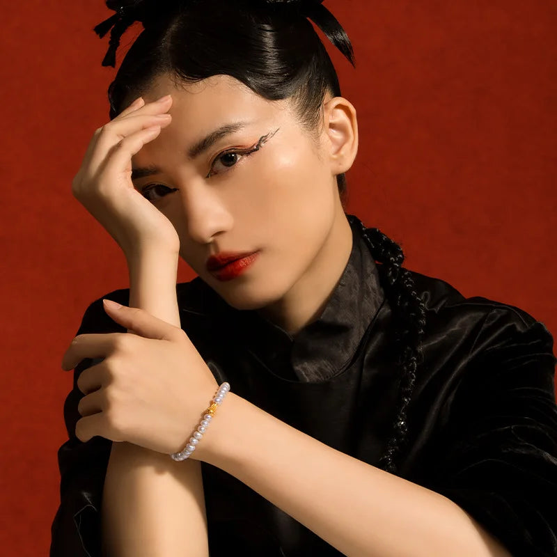 Freshwater White Pearl Hand-Strung Bracelet｜Mother's Day Gift