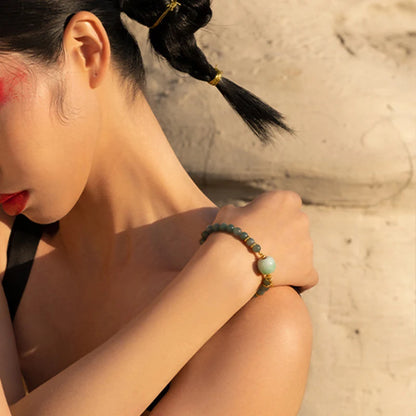 Natural Jade Emerald 10mm Green Bead Bracelet | Feng Shui Charm