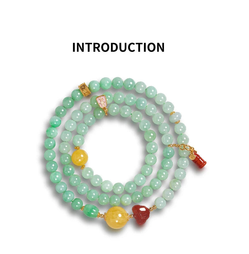 Natural Type A Jadeite Bracelet For Women High-End Chinese-Style And Retro Design  Necklace Or Bracelet Wear Support Wholesale