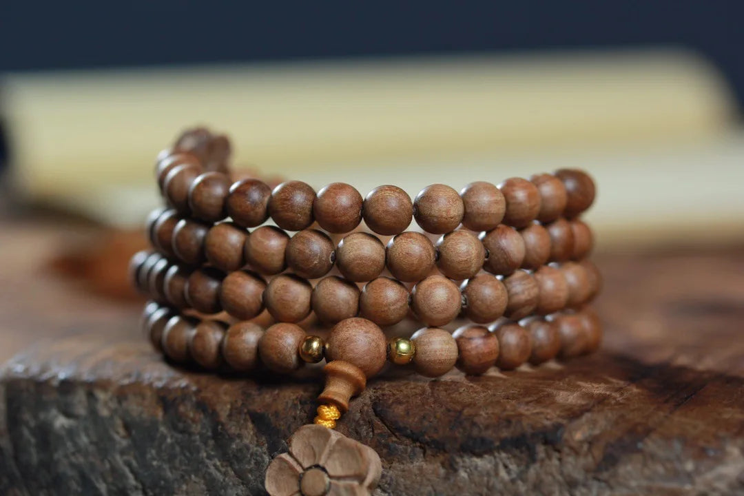 Old Sandalwood Prayer Beads Bracelet – Feng Shui Talisman