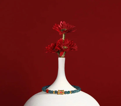 Hotan Jade & Tibetan Silver Bracelet — Light Luxury Amulet