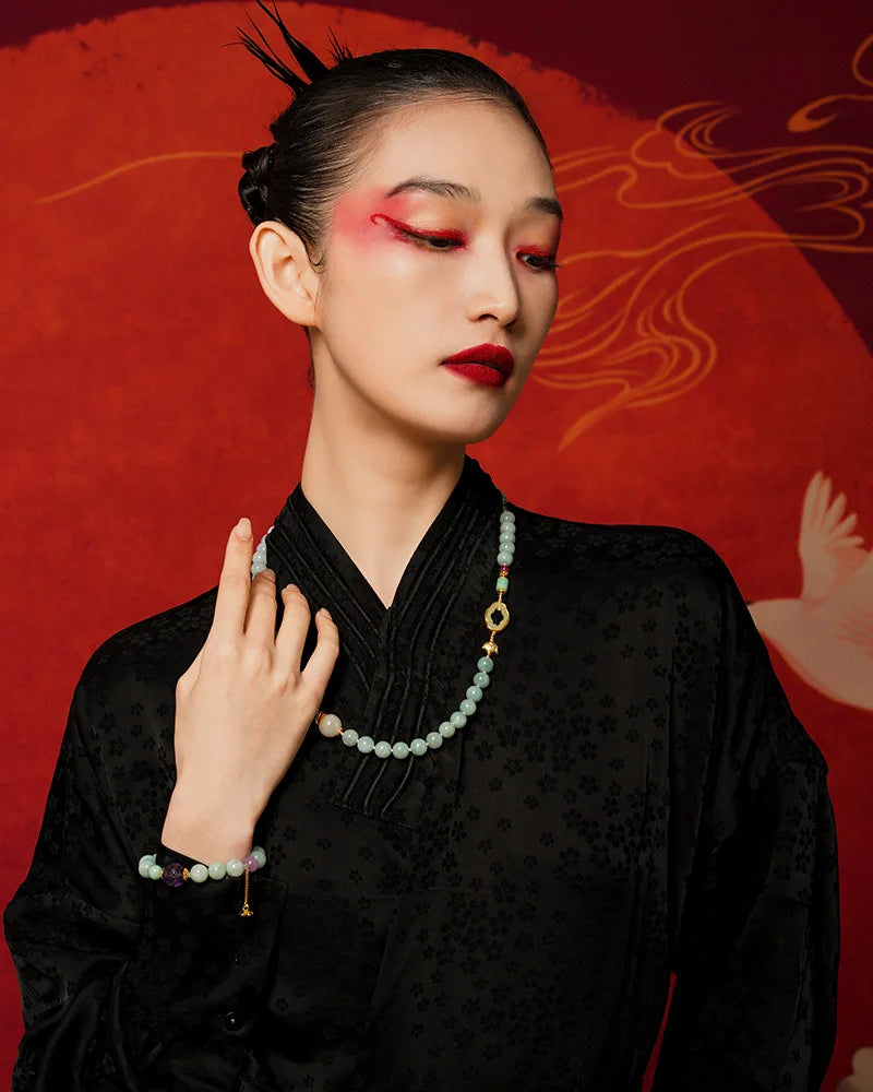 天然和田玉原创女士手链｜母亲节开运护身礼物