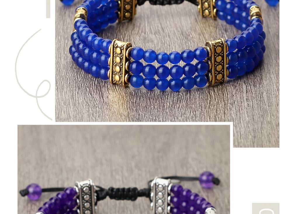 4mm虎眼石三层编织手链｜灵性护身开运手环