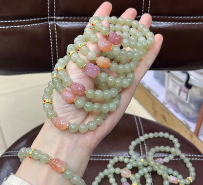 Natural White Hetian Jade Bangle – Lucky Red Skin Clear Water