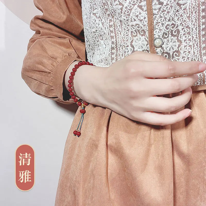 Cinnabar Benming Red Rope Bracelet — Wealth & Guardian Amulet