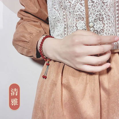 Cinnabar Benming Red Rope Bracelet — Wealth & Guardian Amulet