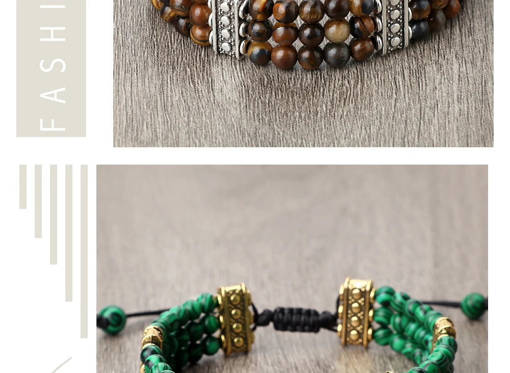 4mm虎眼石三层编织手链｜灵性护身开运手环