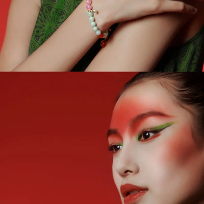 Hetian Jade Sterling Silver Gold-Plated Handstring Bracelet - Feng Shui Charm