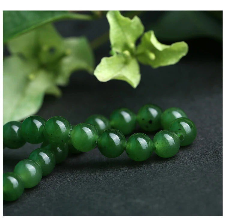 Hetian Jade Barrel Bracelet | Single-Loop Feng Shui Charm