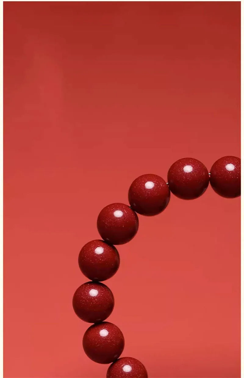 Cinnabar Ben Ming Nian Red-Rope Wealth Amulet Bracelet