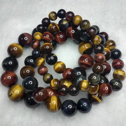 彩色虎眼护身手链｜男女情侣佛珠开运能量饰