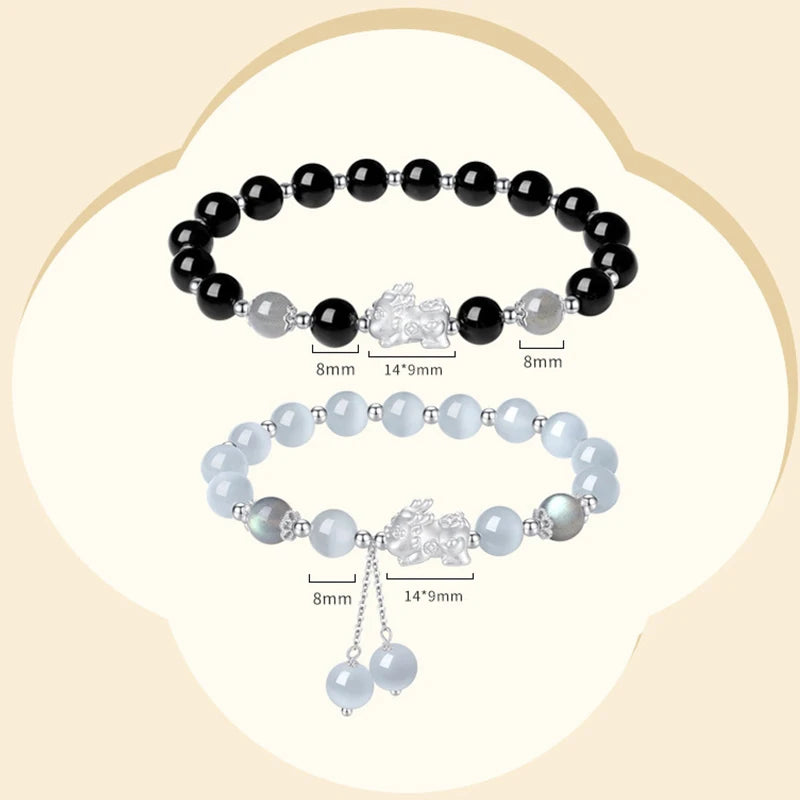 Clover Charm Rolo Chain Bracelet｜Italian-Style Silver Link