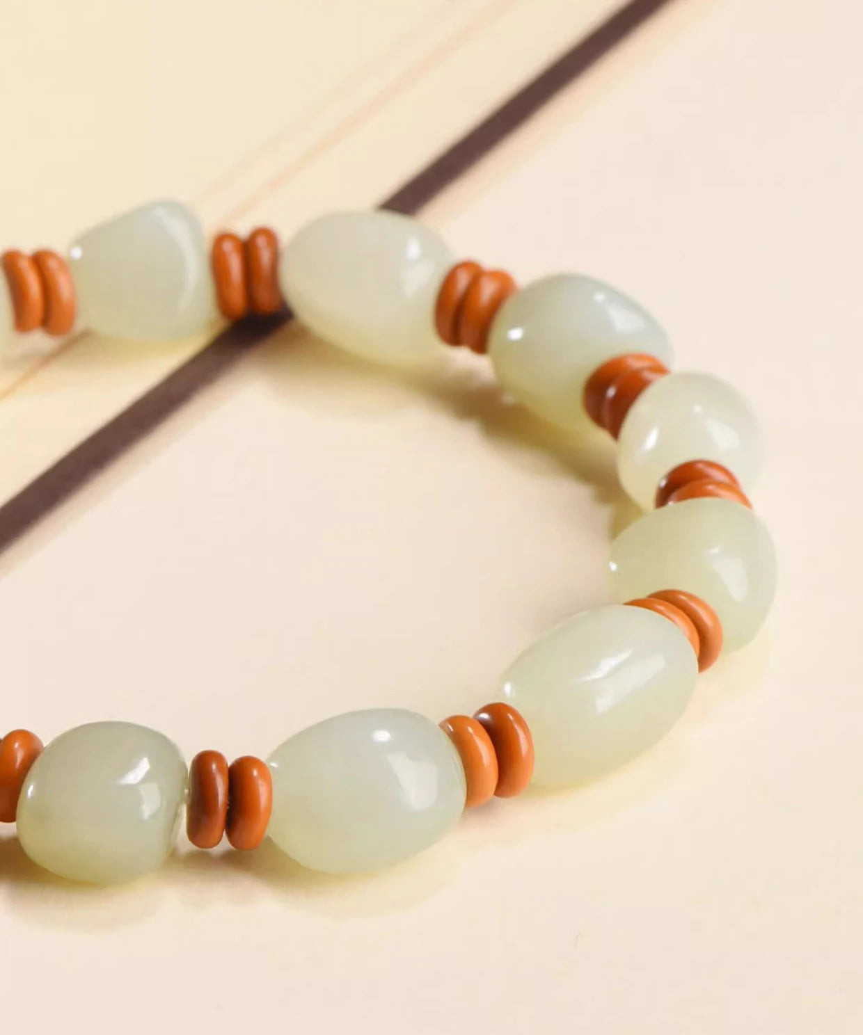 Hetian Jade Nephrite Lucky Ball Bracelet｜Couple Amulet Hand String