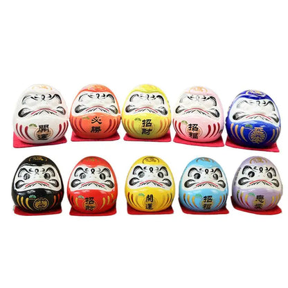 日式达摩陶瓷许愿摆件｜小号招财开运禅意摆设