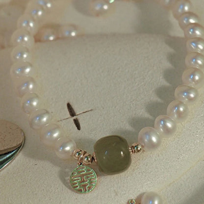 Natural Hetian Jade White Blessing Bracelet – Light Luxury Bangle