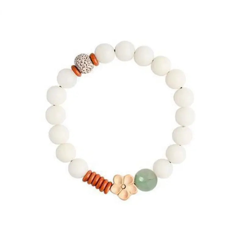 White Bodhi Root Multi-Loop Phone Chain Bracelet｜Feng Shui Charm