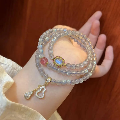 Blue Moonstone Multi-Layer Feng Shui Bracelet – Chao Style